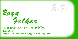 roza felker business card